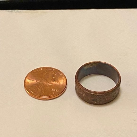Vintage copper ring #7 - Picture 3 of 3